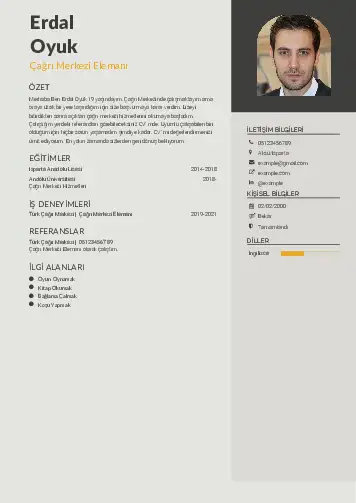 Çağrı Merkezi cv indir